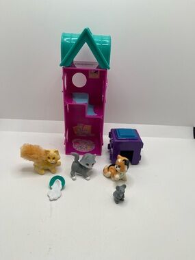 Vintage Littlest Pet Shop Purry Kittens Kitty Playtime Condo Kenner 1994